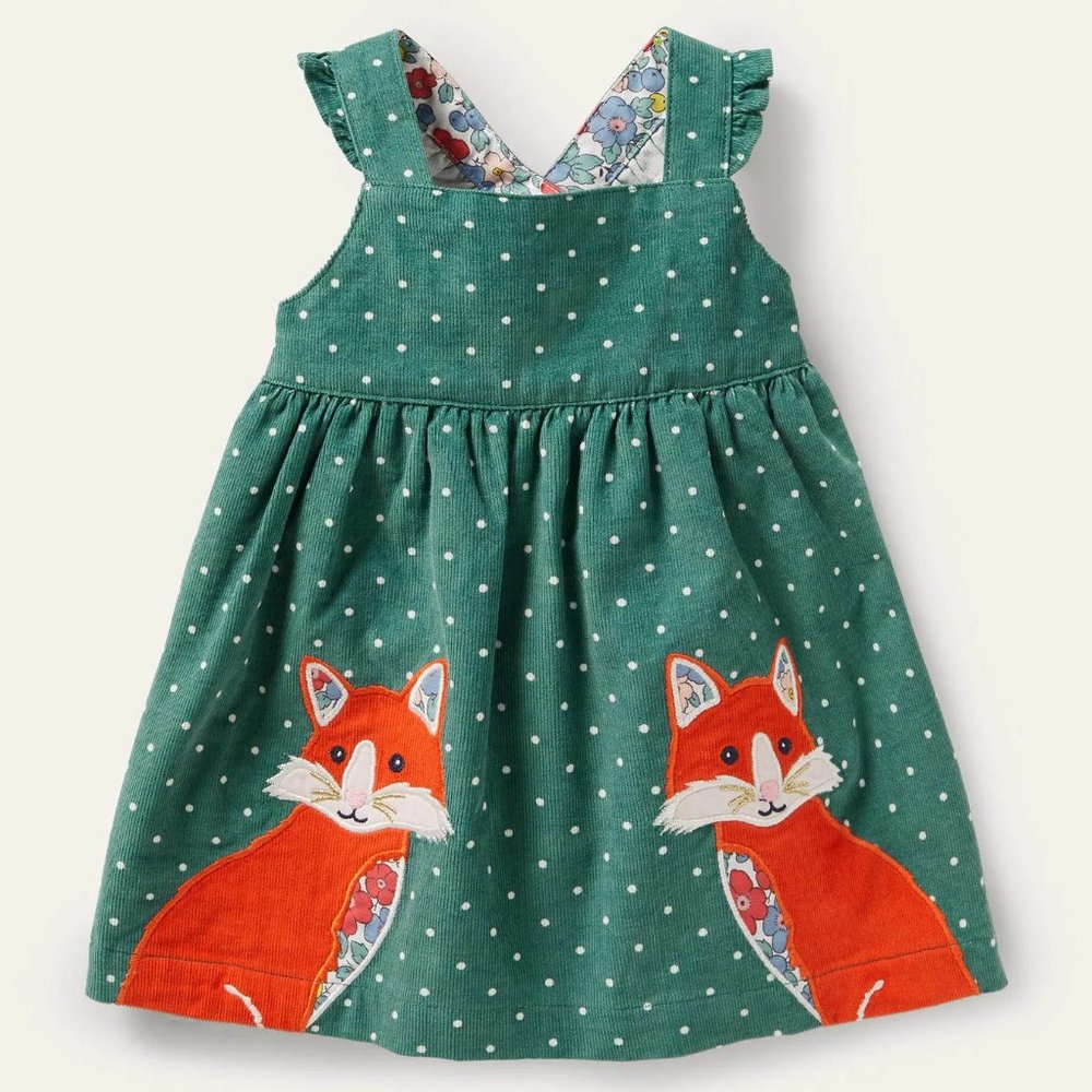 NEW Mini Boden Spotty Appliqué Cord Pinnie